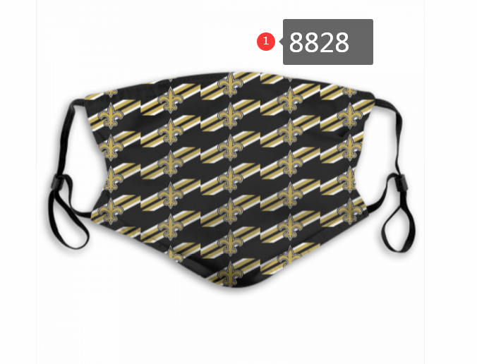 New Orleans Saints #2 Dust mask with filter->nfl dust mask->Sports Accessory
